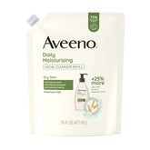 Aveeno nettoyant visage hydratant recharge 16oz: nettoie en douceur et hydrate la peau.