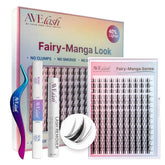 ABELASH Fairy Manga Lash Clusters, bande transparente 0,03 mm pour un rendu discret et confortable.