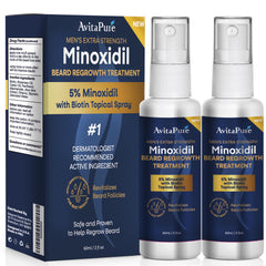 AVITAPURE huile minoxidil barbe bouteille — soutien potentiel à la croissance