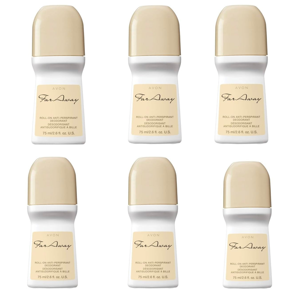 Avon Far Away, bouteille roll-on, fraîcheur durable au quotidien.