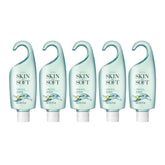 Bouteille Avon Skin So Soft Gel Douche au jojoba pour hydrater la peau.