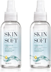 AVON SKIN SO SOFT huile sèche originale en spray, bouteille 150 ml, hydratation légère.