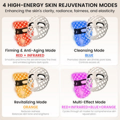 Avorla Masque Visage LED Infrarouge Proche, pénétration douce pour la peau