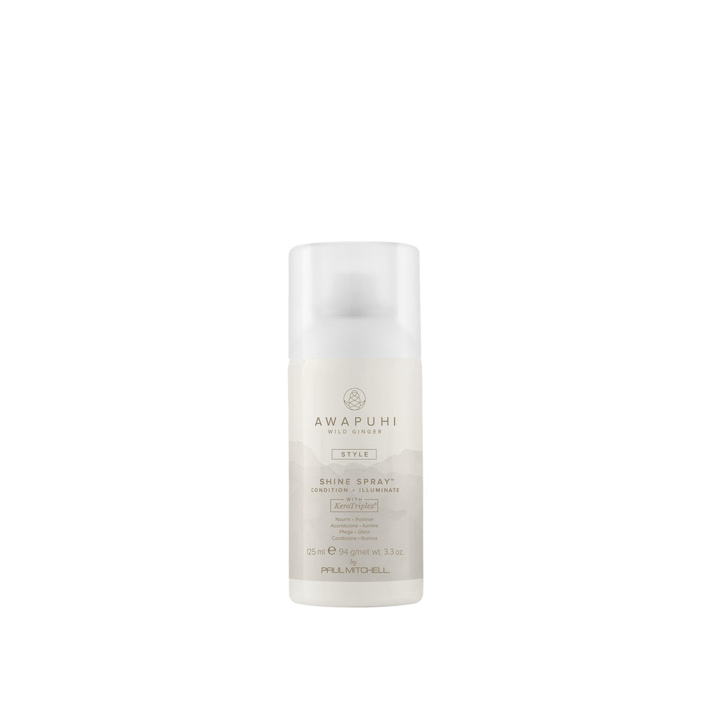 Awapuhi Wild Ginger Shine Spray montre une brillance légère pour un fini naturel.