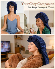 Bonnet AWAYTR satin protection-cheveux minimise nœuds et frisottis.