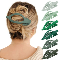 AWAYTR serre-cheveux plat vert matte, maintien doux toute la journée