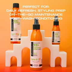 Awesome wig detangler brush helps glide through knots without residue.