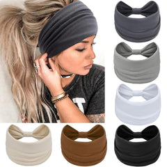 Awumbuk bandeau large femme avec nœud, maintien sans glisse.