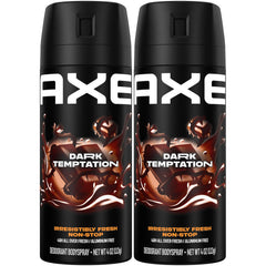 AXE Déodorant spray Dark Temptation duo de 120 ml chacun, protection potentielle de 48 heures.