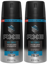 Axe Ice Chill déodorant en pulvérisateur — flacon frais et prêt à l'emploi.