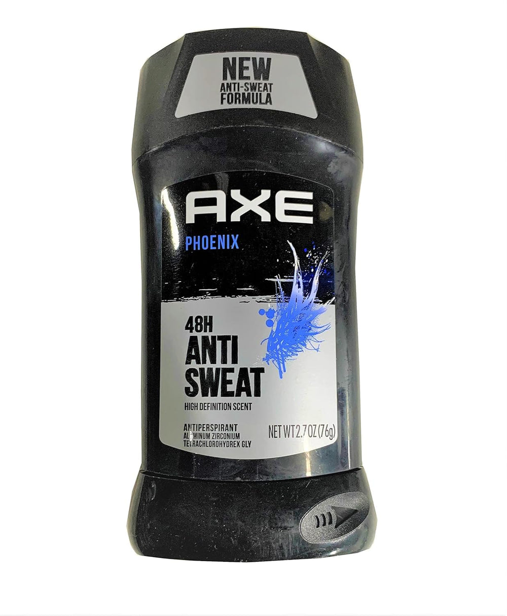 AXE Dry Phoenix, bouteille d’antiperspirant, offre protection durable tout au long de la journée.
