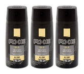 AXE Gold Oud Wood et Vanille Fraîche, bouteille élégante avec senteur durable.