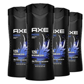 AXE Phoenix gel douche bouteille devant, fraîcheur durable toute la journée.