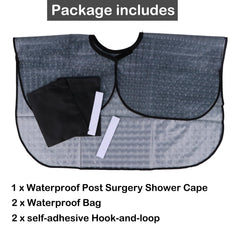 Cape AxuuRmvin supporte tubes et cathéter pendant la douche