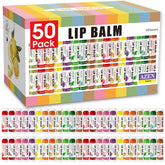 AZEN baume lèvres coffret 50-pack, hydratation durable et sensations fruitées.