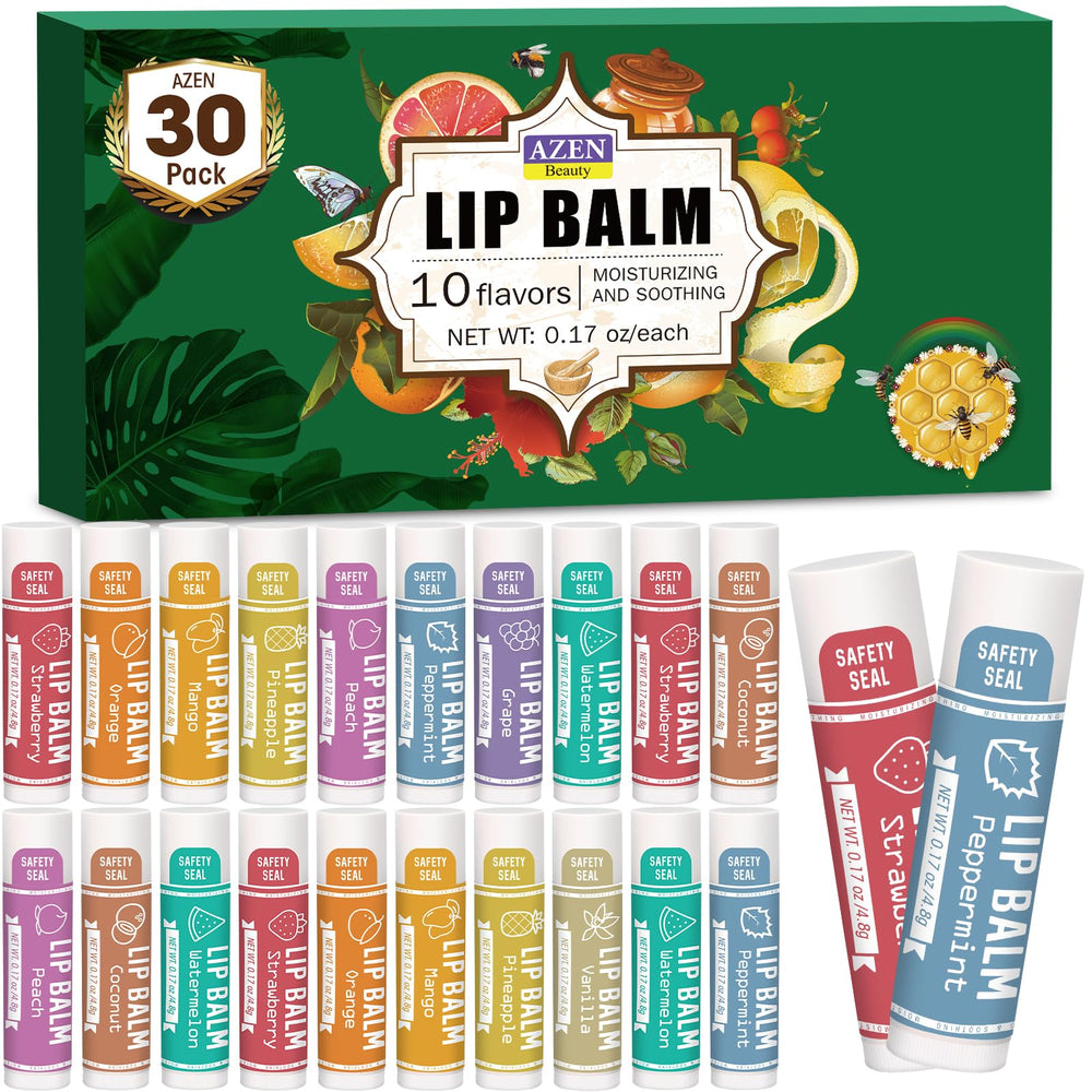 AZEN baume lèvres fraise: hydratation rapide pour lèvres sèches et tendres.