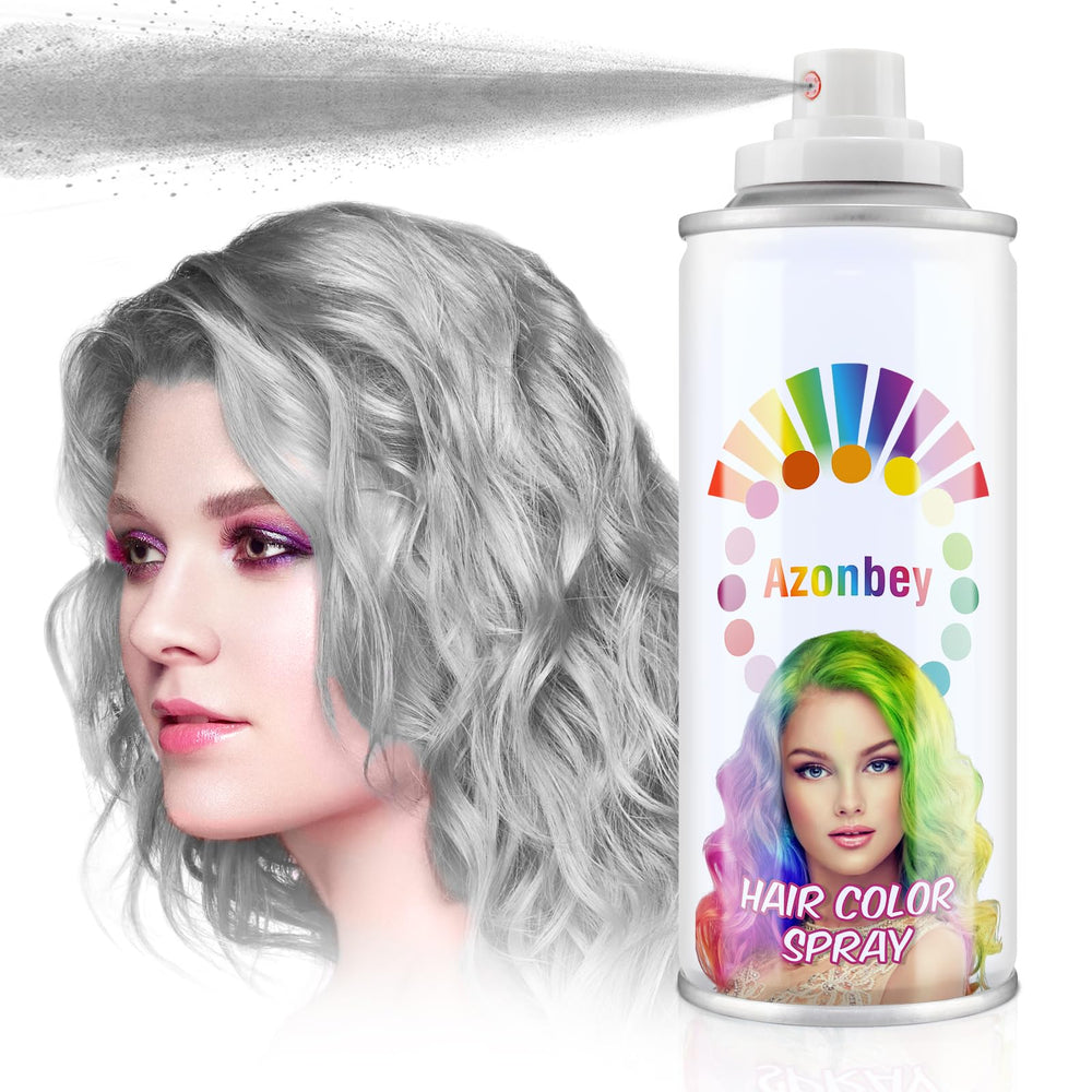 Azonbey spray couleur gris, teinte rapide et lavable, idéal Halloween.