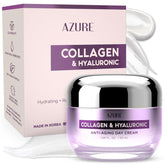 Azure Cosmetics Collagen & Hyaluronic Crème Visage – Bocal, hydratation longue durée.