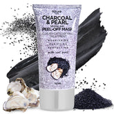 Azure Cosmetics Charbon-Perle Peel-Off : purifie les pores et laisse la peau lumineuse.