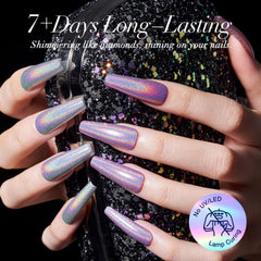 AZUREBEAUTY vernis holographique rose dans coffret élégant prêt à offrir
