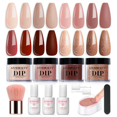 AzureBeauty dip powder kit full setup for at-home manicures and quick nail art