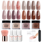 AZUREBEAUTY kit-poudre-dip avec fleurs séchées pour fini naturel et durable.