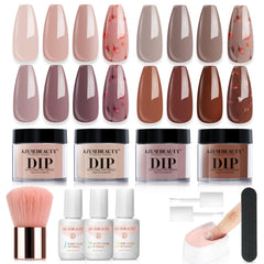 AZUREBEAUTY kit-poudre-dip avec fleurs séchées pour fini naturel et durable.