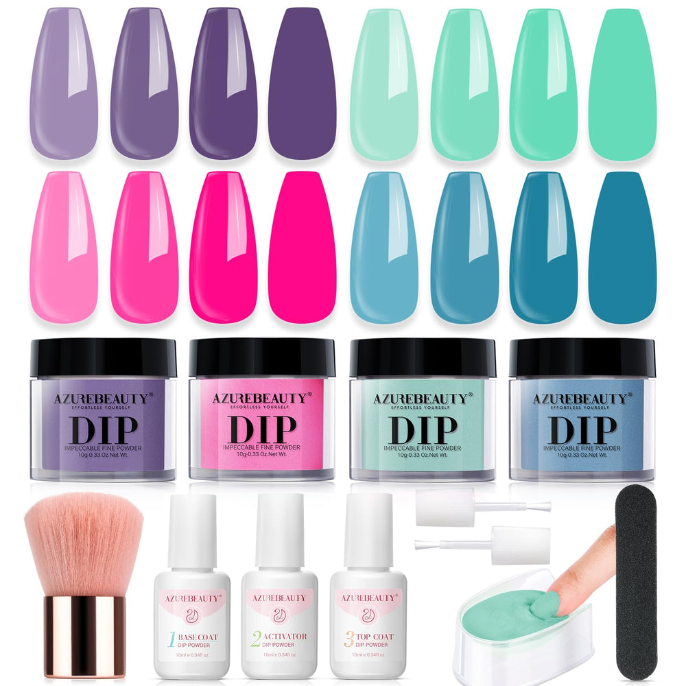 AZUREBEAUTY kit poudre trempage ensemble complet, idéal pour démarrer rapidement