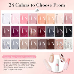 AZUREBEAUTY poudres-dip-24-couleurs: variations nude et paillettes pour looks variés
