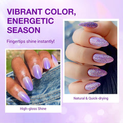 AZUREBEAUTY vernis aurora violet - éclat scintillant et brillance durable.