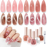 AZUREBEAUTY vernis Cat Eye, ensemble à quatre couleurs pour looks rapides sans lampe.