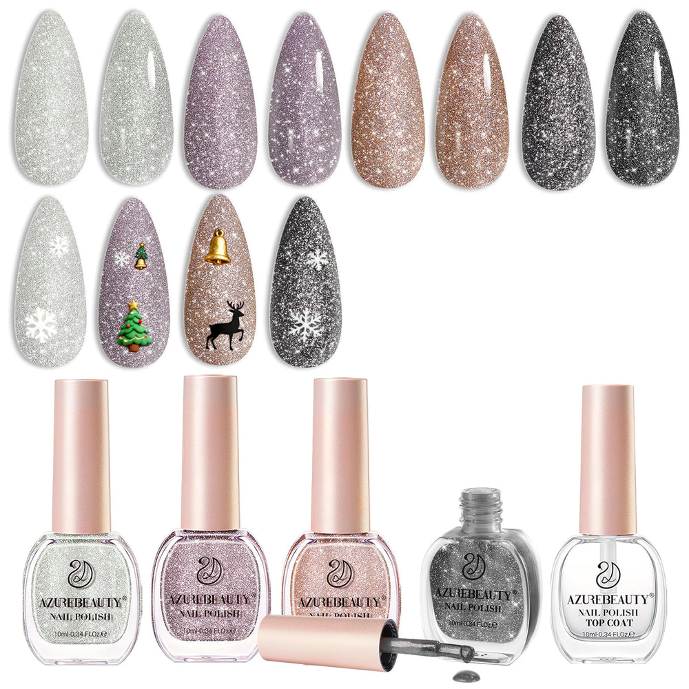 Vernis AZUREBEAUTY mat paillettes diamant – effet diamant durable et élégant.