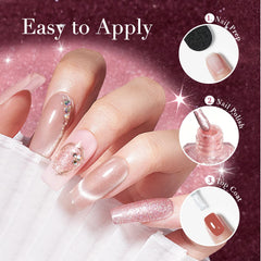 AZUREBEAUTY vernis oeil-de-chat nude, effet naturel et élégant