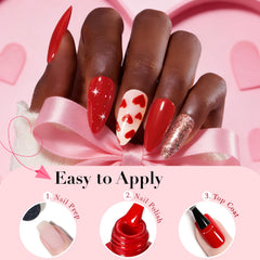 AZUREBEAUTY vernis oeil-de-chat rouge pour un rendu profond et chic.
