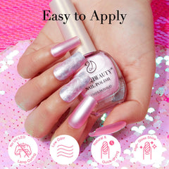 Vernis AzureBeauty Rose nourrissant avec faible odeur pour une pose agréable.