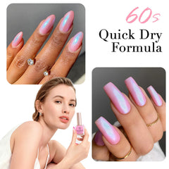 AzureBeauty Pearl Pink vernis nacré rose pâle, brillance durable