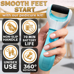 AZZORI ponceuse-pieds 3 vitesses adaptées au soin des callosités.