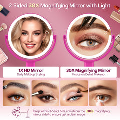 Éclairage LED triple mode du miroir B Beauty Planet pour trois ambiances.