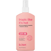 B.TAN SPF15 huile bronzante sèche en spray pour bronzer au soleil.