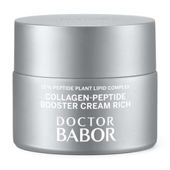 BABOR Collagen Peptide Booster Cream Rich, flacon élégant prêt à hydrater et raffermir.