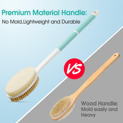 Backski brosse-dos brins fermes pour un gommage ciblé sur les jambes et pieds.