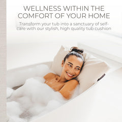 BADESOFA coussin bain luxueux, détail du tissu impermeable, résistante à l’eau