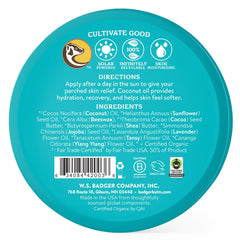 Texture crème tropicale de Badger AfterSun pour peau confortable