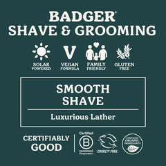 Badger galet rasage parfum naturel bergamote santal vanille, parfum léger
