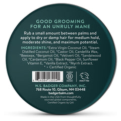 Pomade Badger, coiffage facile et finition naturelle.