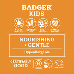 Texture légère de la crème solaire minérale Badger Kids à étaler facilement