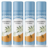 Badger unscented classic lip balm packaging close-up for daily moisturization