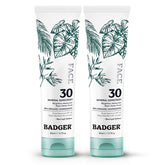 Badger zinc oxide visage – bouteille ensemble 2-pack, pratique pour voyage et usage quotidien
