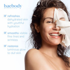 Baebody masque visage mucine escargot aperçu feuille prête à l'emploi douceur