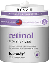 Baebody crème rétinol visage – pompe hygiénique pour une application propre et précise.